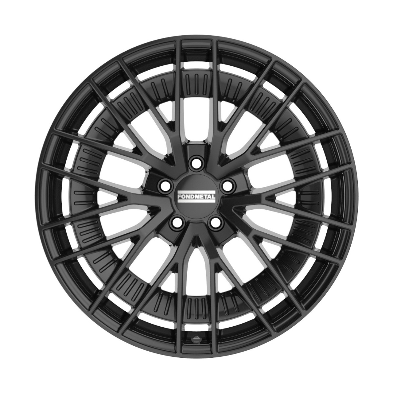 Set 4 20" Fondmetal Kari Gloss Black 20x8.5 Wheels 5x112 50mm Rims