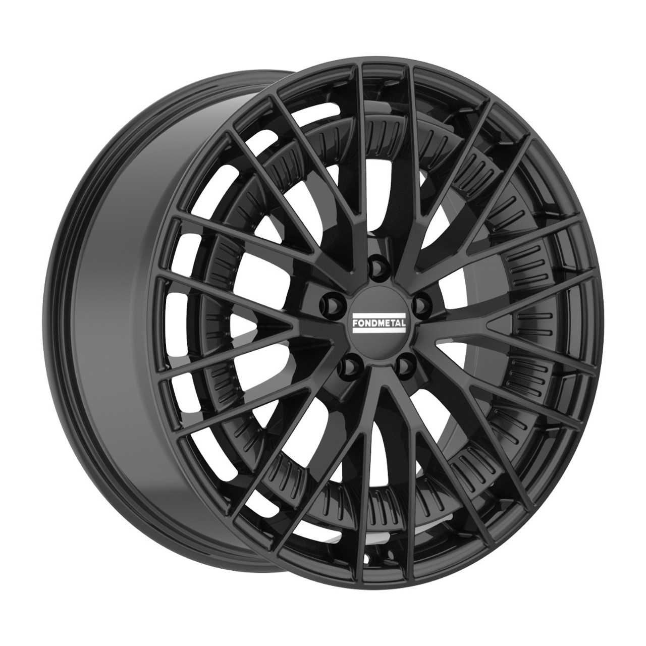 Set 4 19" Fondmetal Kari Gloss Black 19x8 Wheels 5x112 32mm Rims