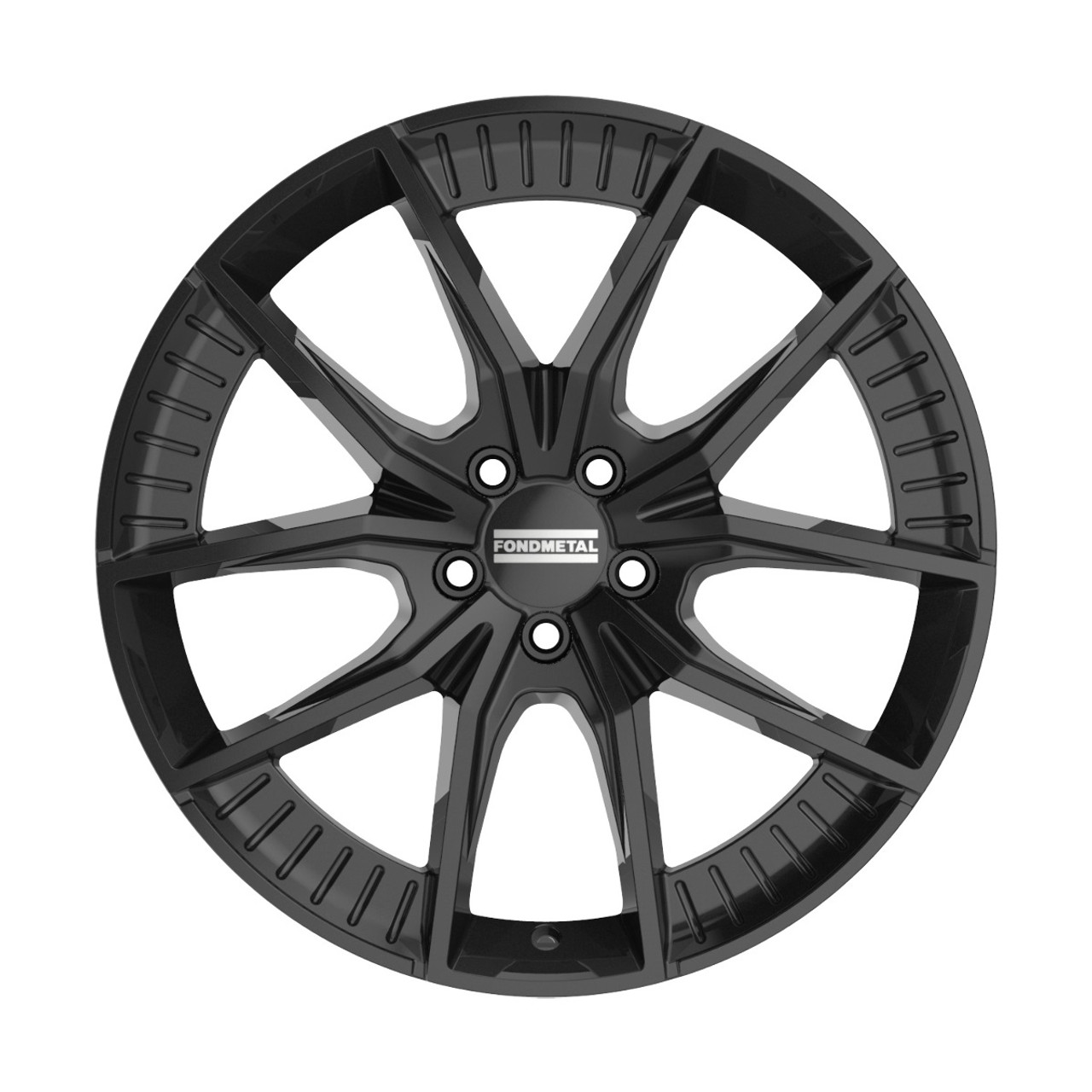 21" Fondmetal Elatha Gloss Black 21x9.5 Wheel 5x112 20mm Rim
