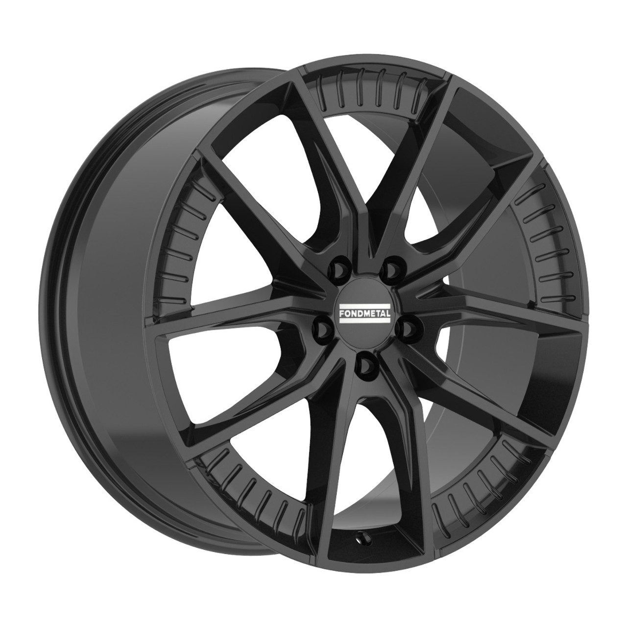 20" Fondmetal Elatha Gloss Black 20x9 Wheel 5x112 20mm Rim