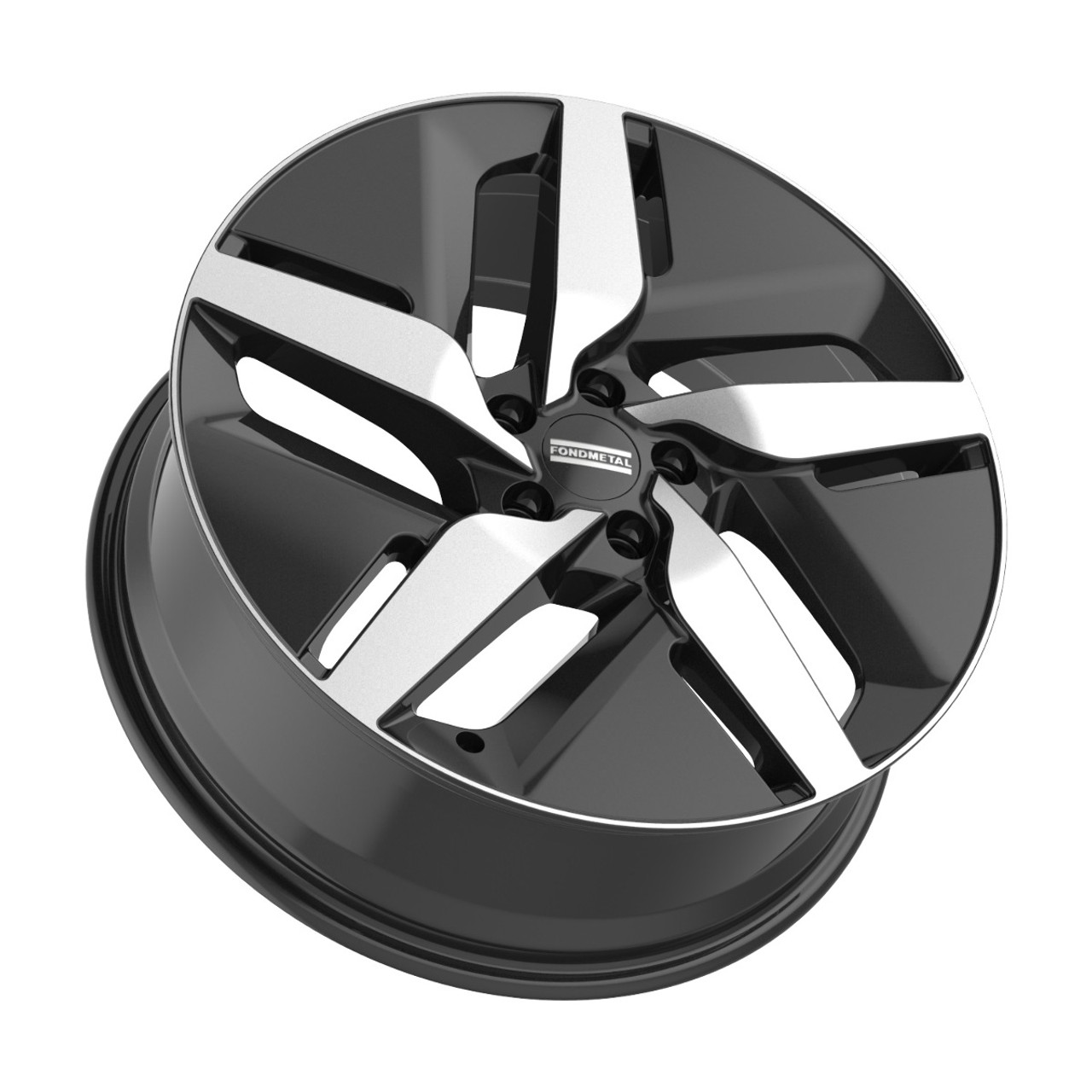 21" Fondmetal E-Joule Gloss Black Machined 21x8.5 Wheel 5x112 48mm Rim