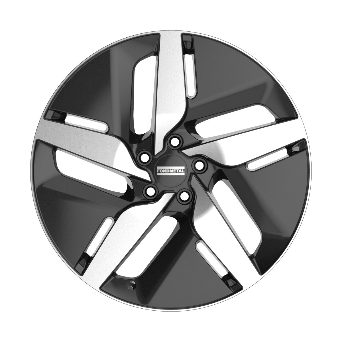 20" Fondmetal E-Joule Gloss Black Machined 20x9 Wheel 5x112 28mm Rim
