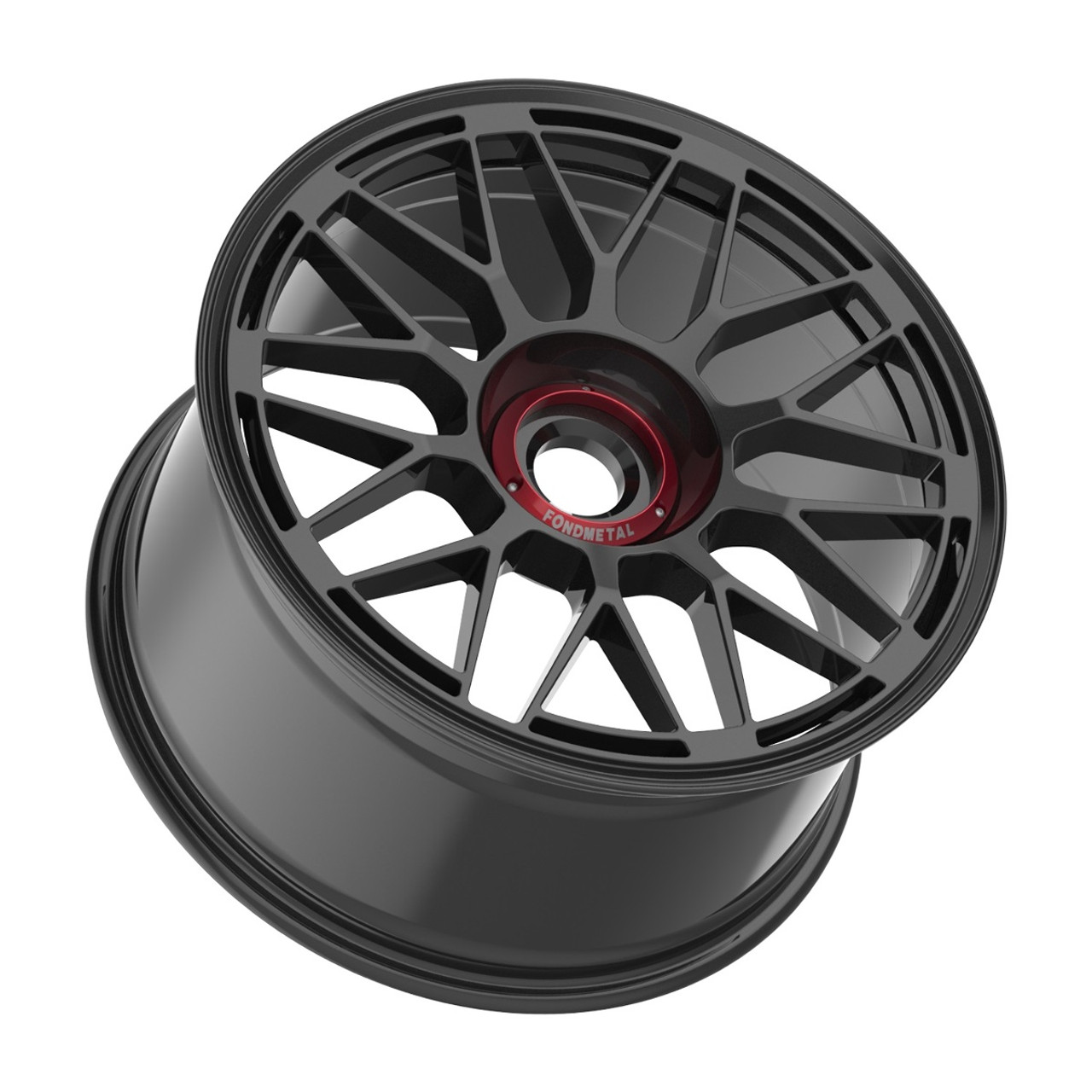 Set 4 20" Fondmetal 9EVO MD Gloss Black 20x10.5 Center Lock - Monodado 48mm Rims