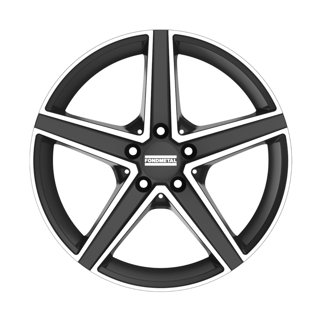 18" Fondmetal Ioke Matte Black Machined 18x8 Wheel 5x112 48mm Rim