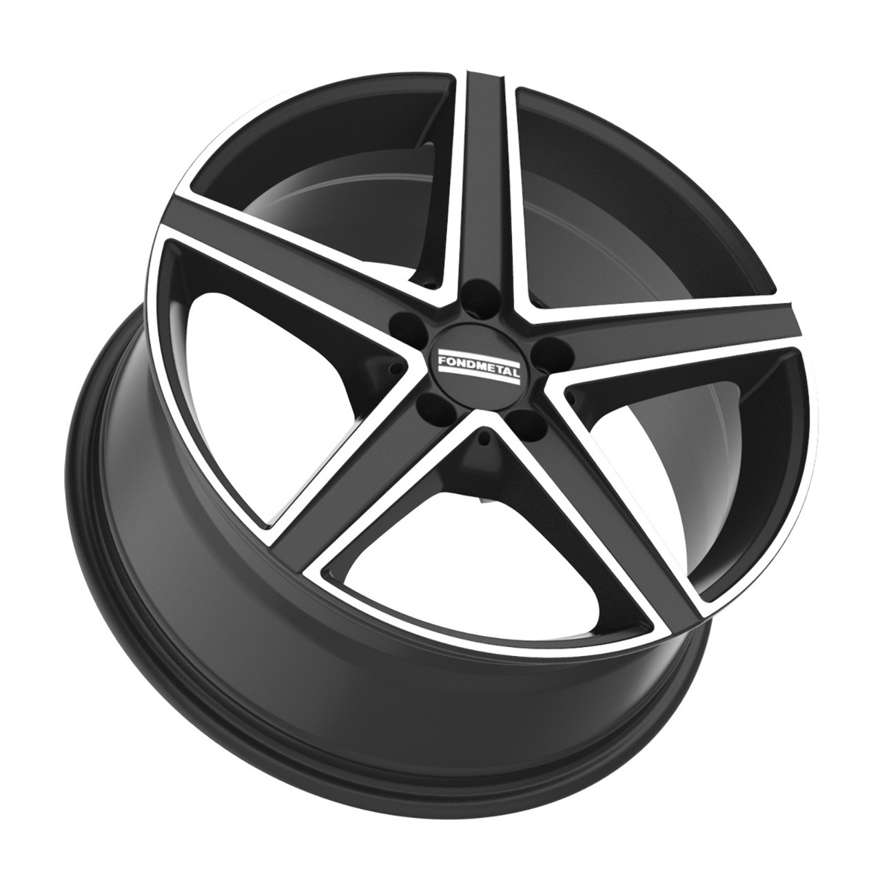 18" Fondmetal Ioke Matte Black Machined 18x8 Wheel 5x112 48mm Rim