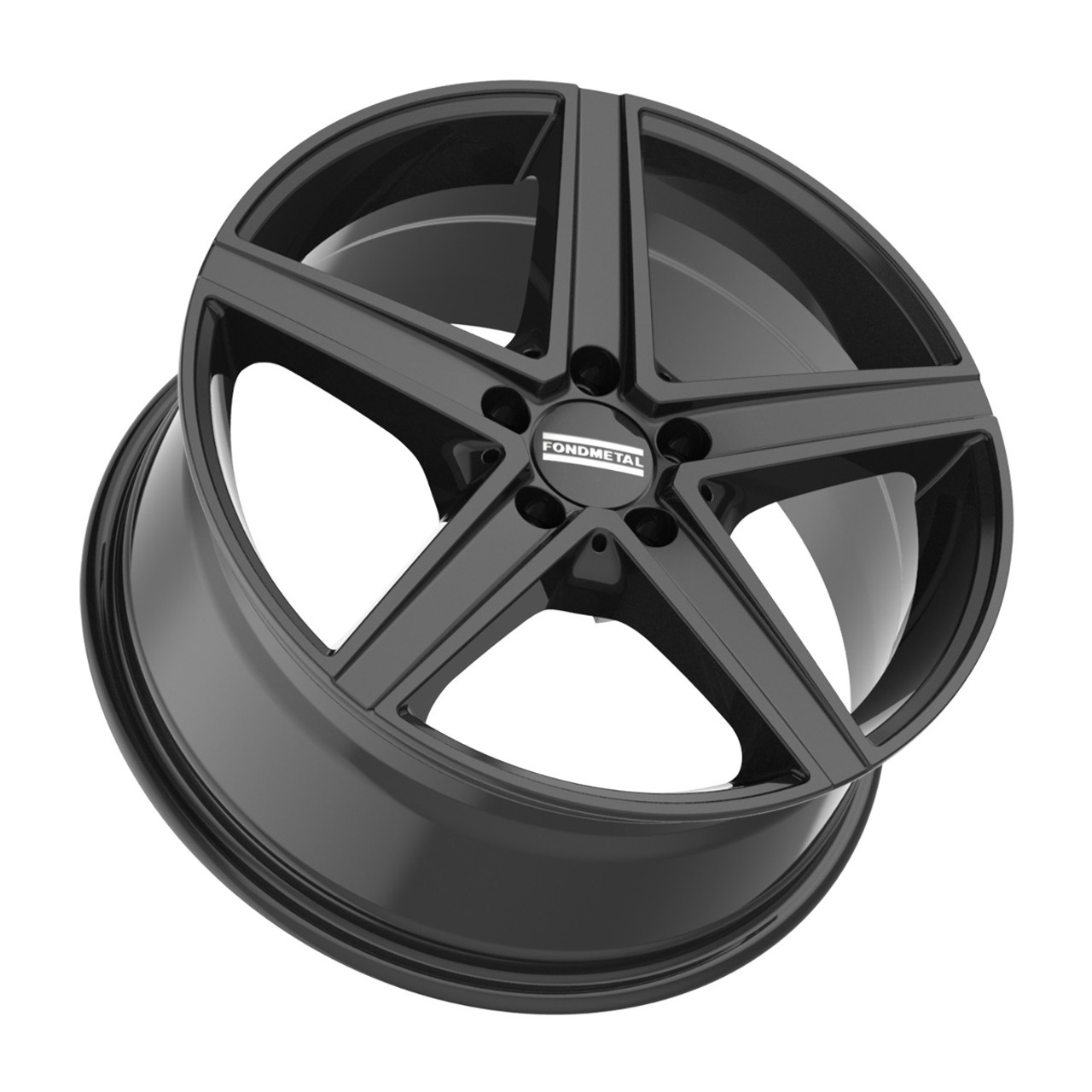 18" Fondmetal Ioke Gloss Black 18x8 Wheel 5x112 38mm Rim