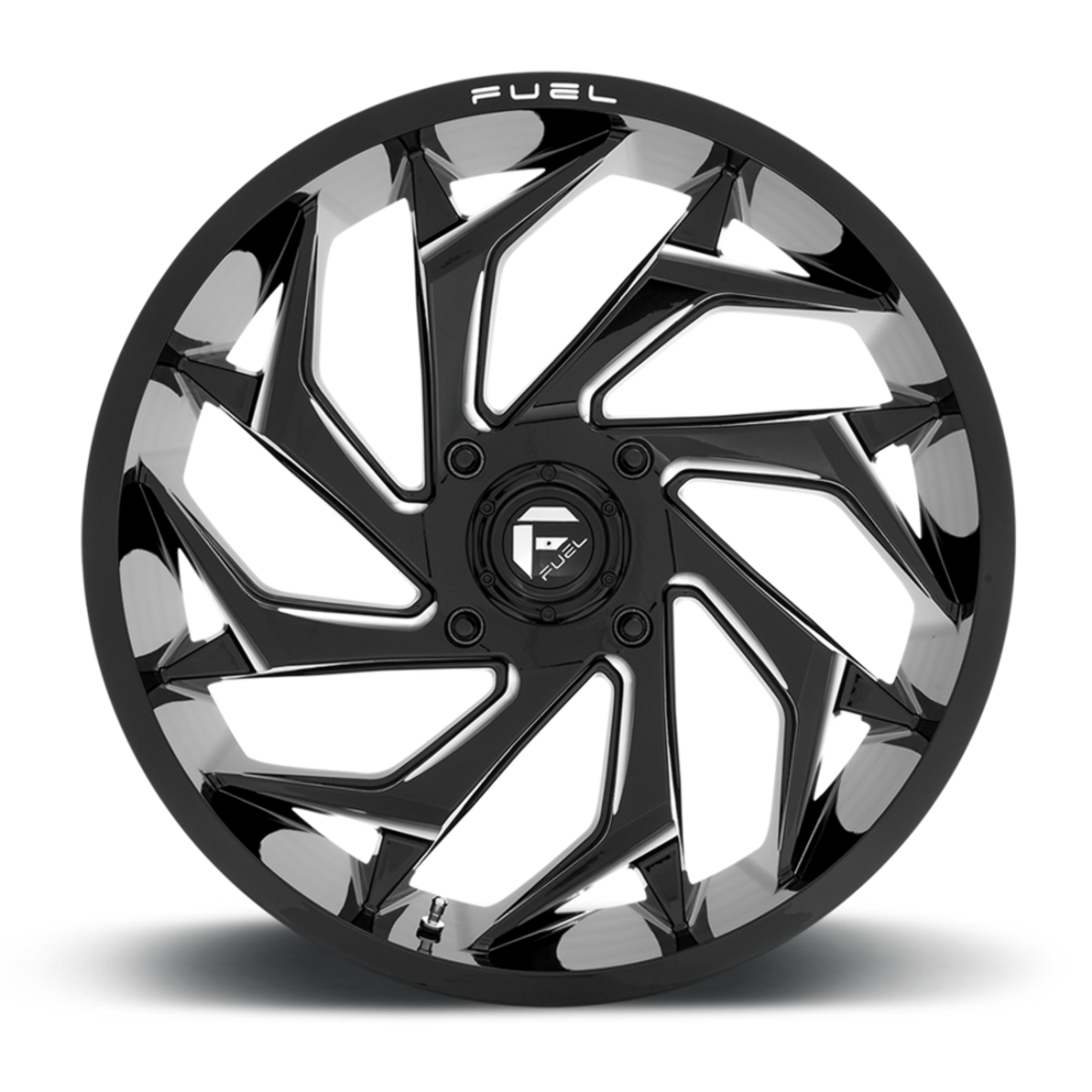 Fuel UTV D753 Reaction 22x7 4x137 Gloss Black Milled Wheel 22" 13mm Rim