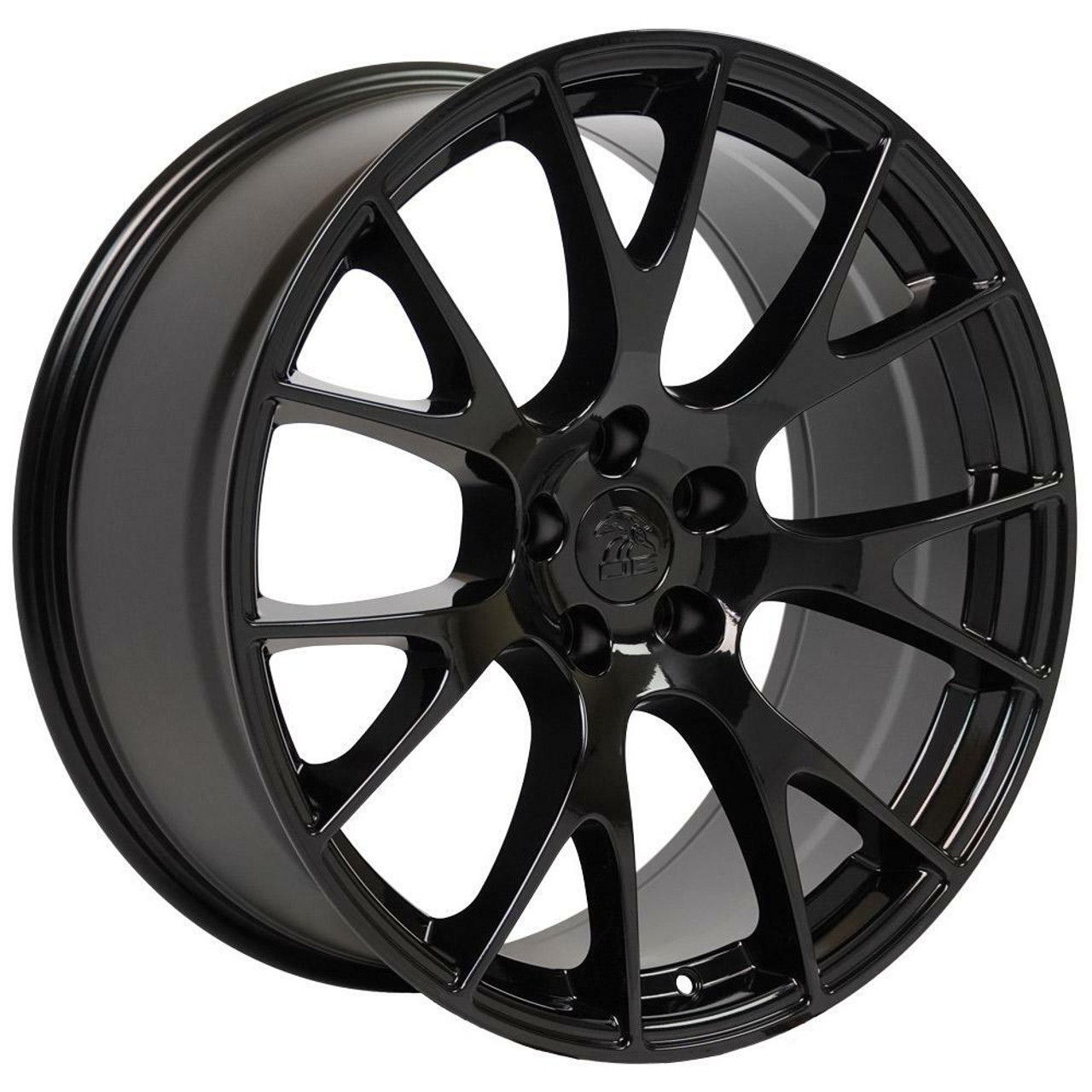 Set 4 20" OE Wheels DG15 Gloss Black 20x10 Wheels 5x115 Replica Rims For Dodge