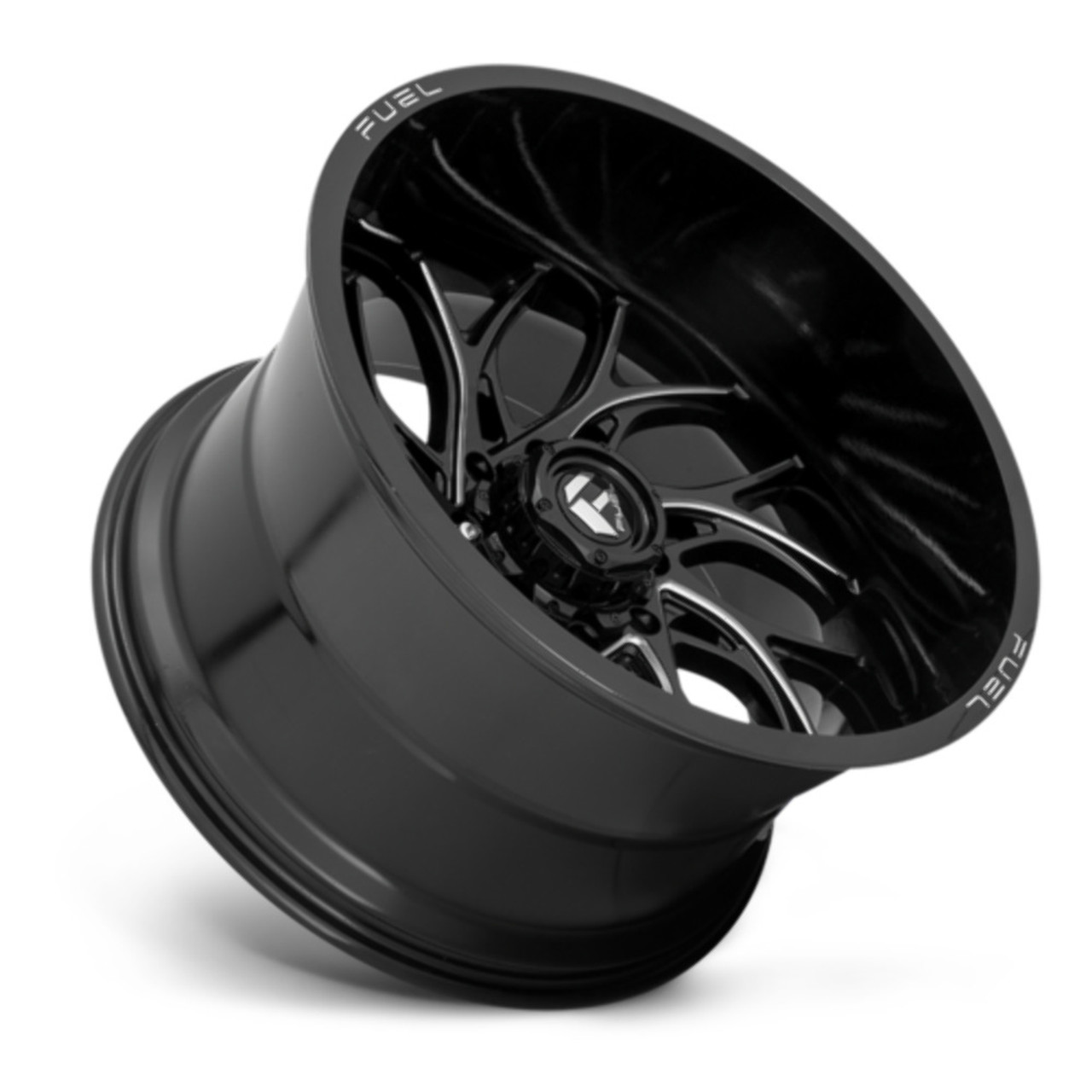 Fuel UTV D741 Runner 22x7 4x156 Gloss Black Milled Wheel 22" 0mm Rim