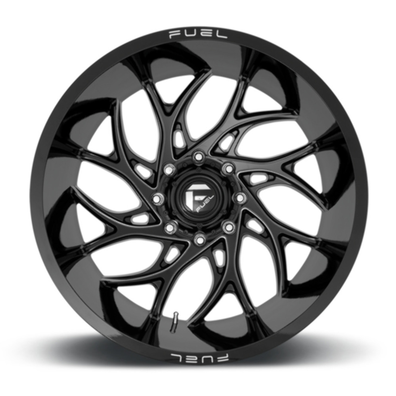 Fuel UTV D741 Runner 22x7 4x156 Gloss Black Milled Wheel 22" 0mm Rim