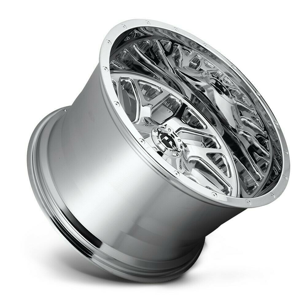 20" Fuel 1PC D609 Triton 20x10 5x5.5 5x150 -18mm Chrome Plated Wheel Lifted Rim