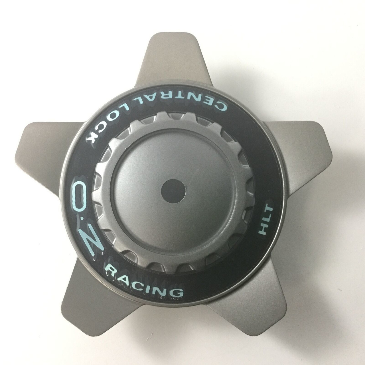 OZ Snap In Wheel Center Hub Cap Gray/Black M671 6.5" Diameter No Logo