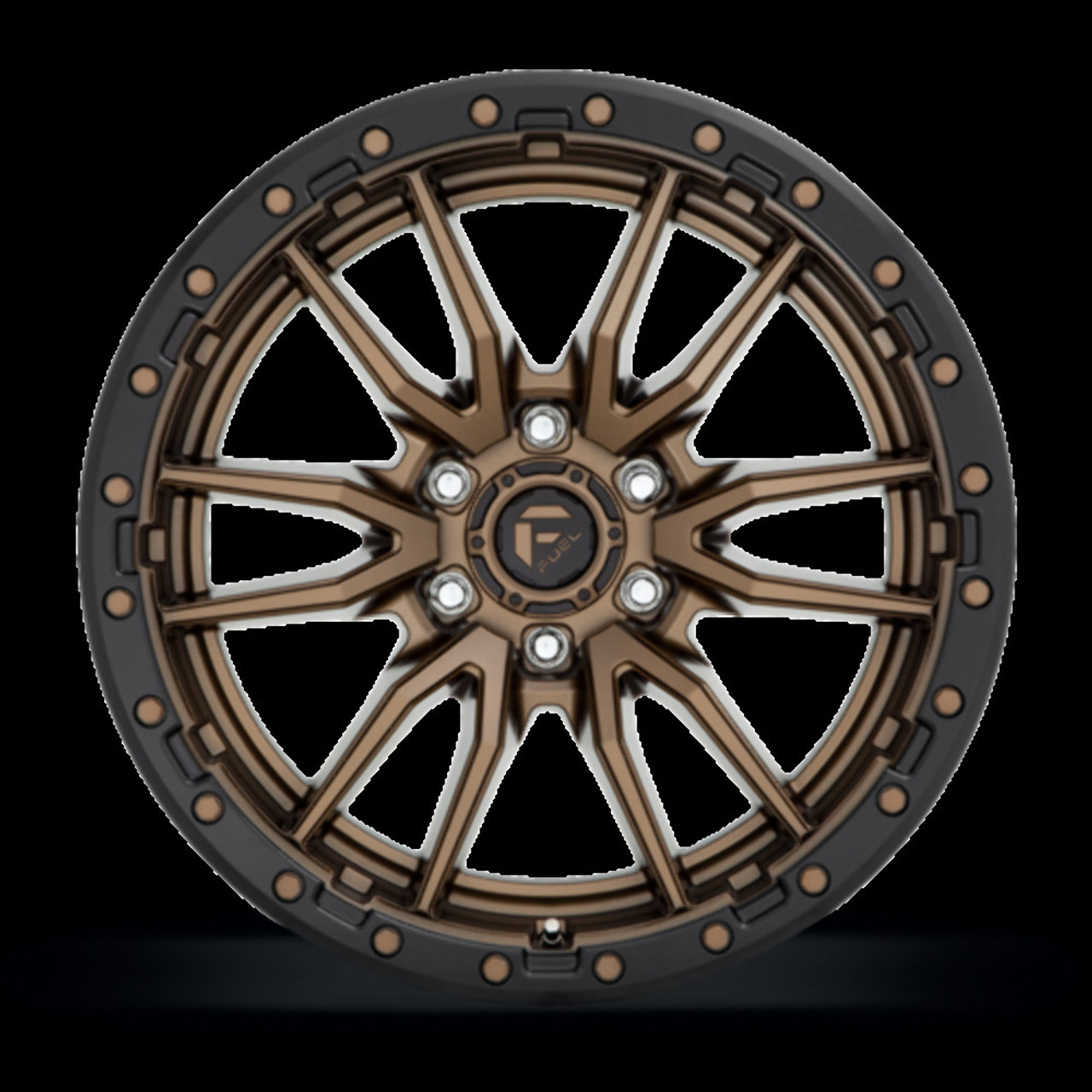 Fuel 1PC D681 Rebel 20x9 6x5.5 Matte Bronze Black Bead Ring Wheel 20" 1mm Rim