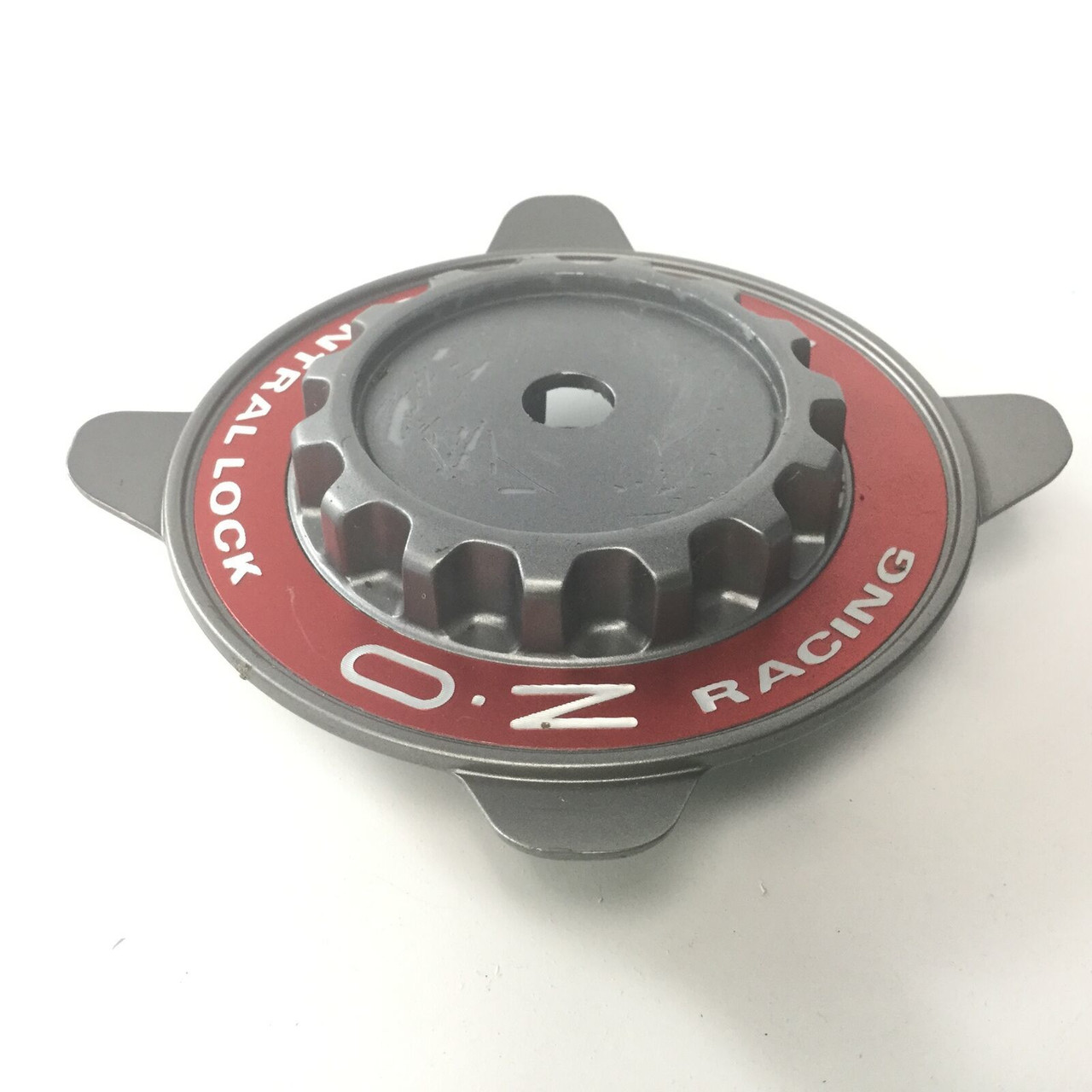 OZ Racing M674 Gray/Red Formula HLT Center Cap 5" PCM674-225 No Logo