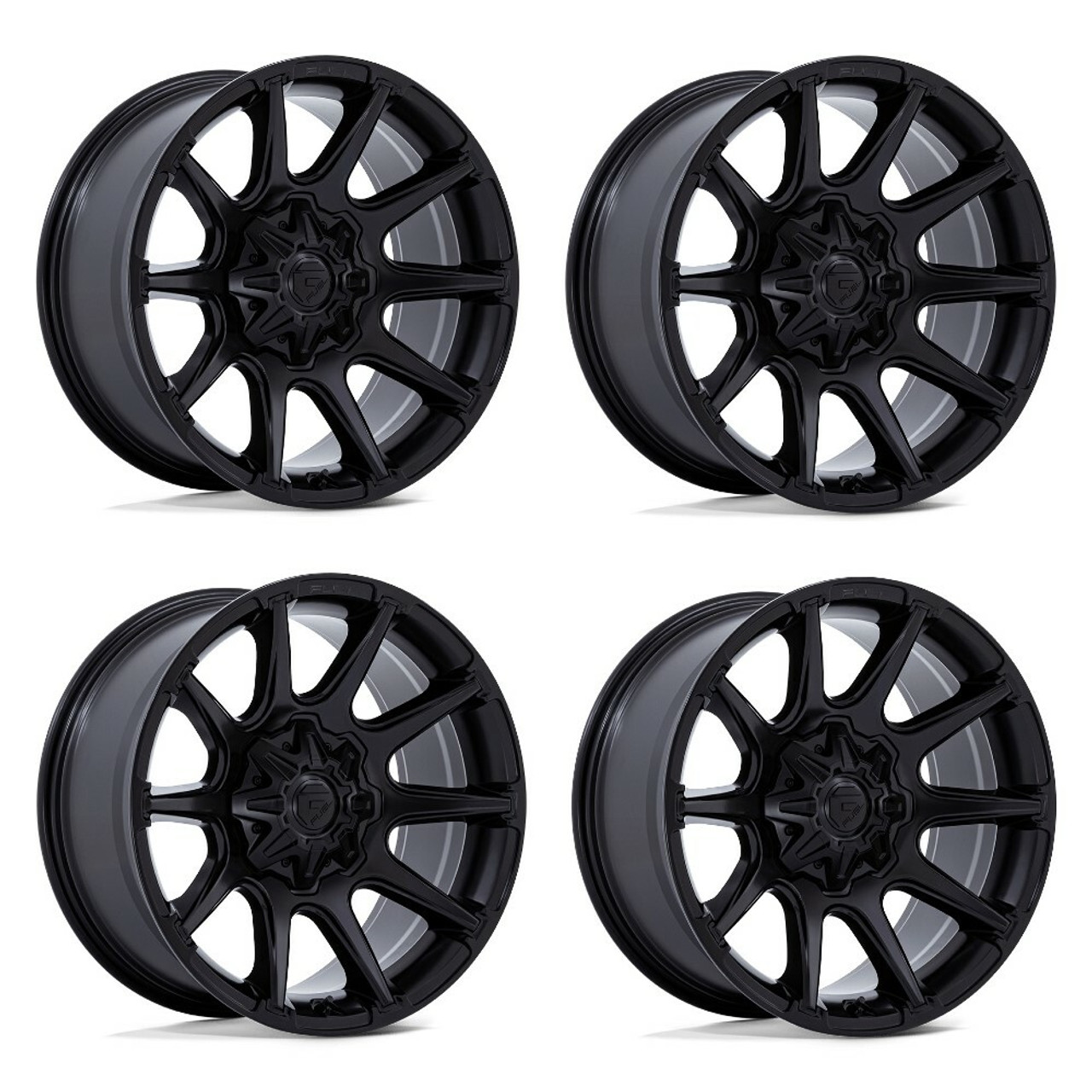 Set 4 22" Fuel 1PC FC880 Super Matte Black 22x12 Wheels 6x135 6x5.5 -44mm Rims