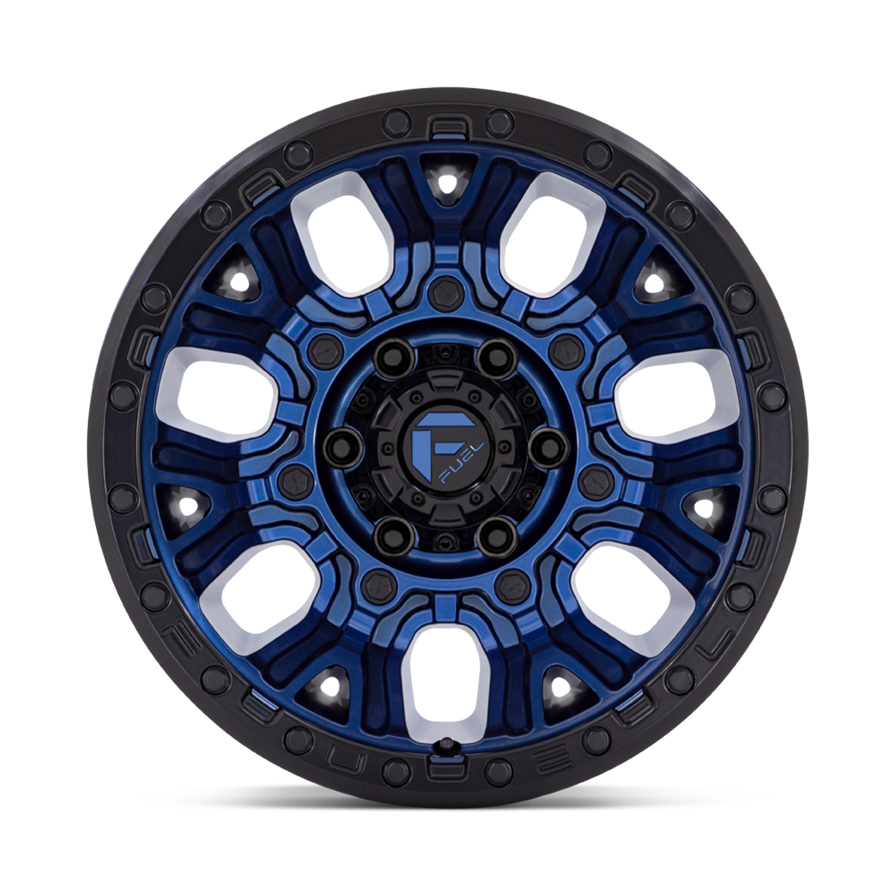 Fuel 1PC D827 Traction 20x10 6x5.5 Dark Blue With Black Ring Wheel 20" -18mm Rim