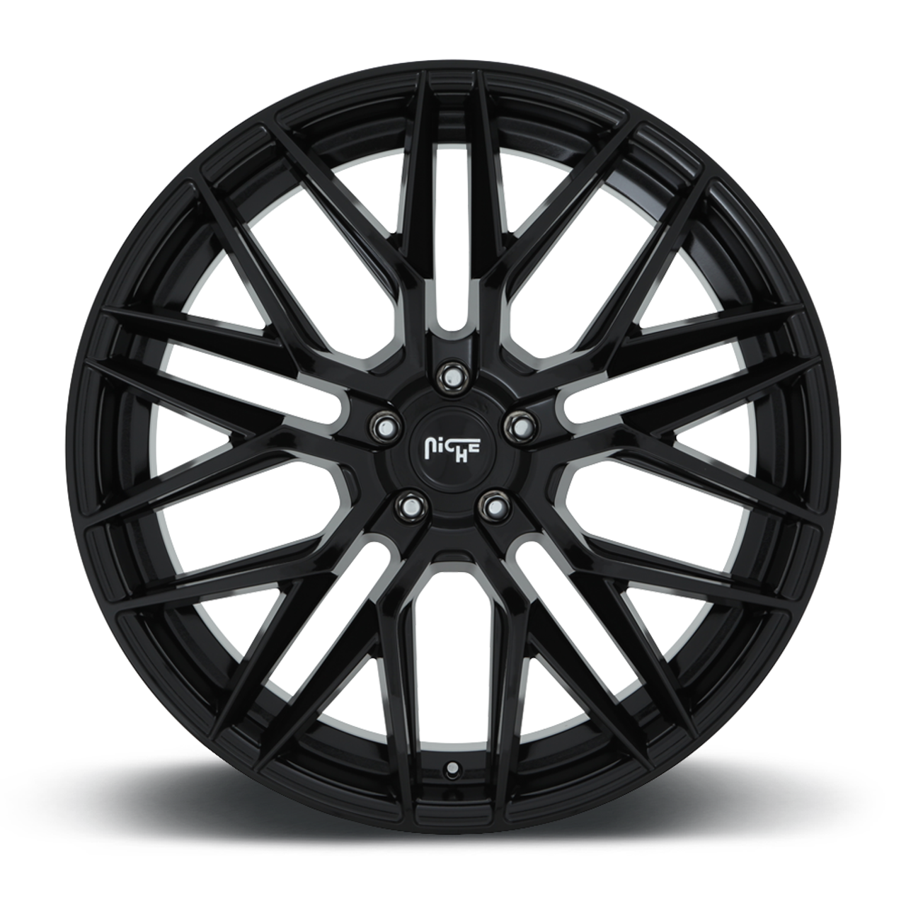 Niche 1PC M224 Gamma 18x8 5x112 Gloss Black Wheel 18" 42mm Rim