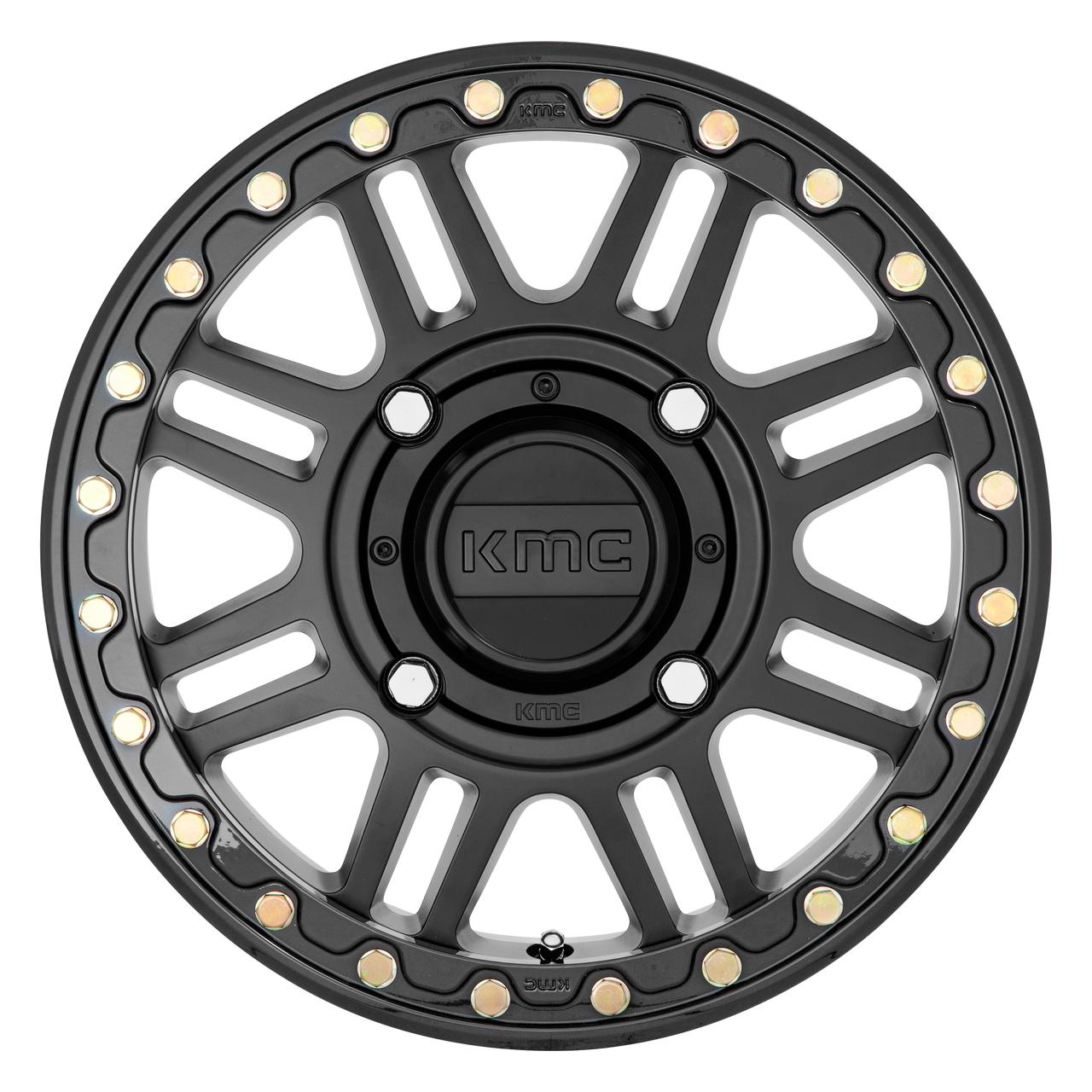 KMC Powersports Ks250 Cage Beadlock 15x10 4x137 Satin Black Black Wheel 15" 0mm