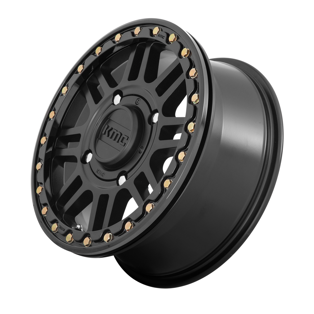 KMC Powersports Ks250 Cage Beadlock 15x10 4x137 Satin Black Black Wheel 15" 0mm