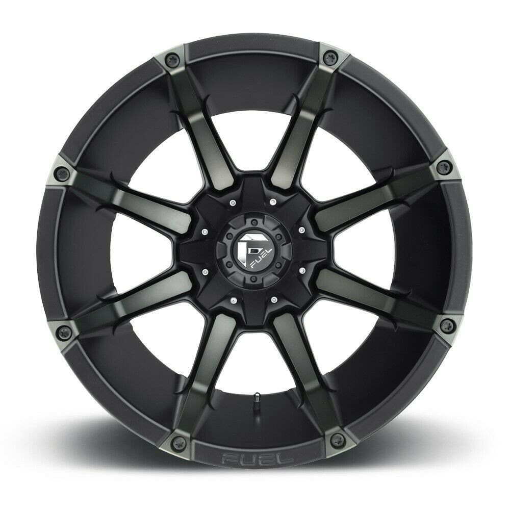 20" Fuel 1PC D556 Coupler 20x9 8x6.5 1mm Wheel Matte Black Double Dark Tint Rim