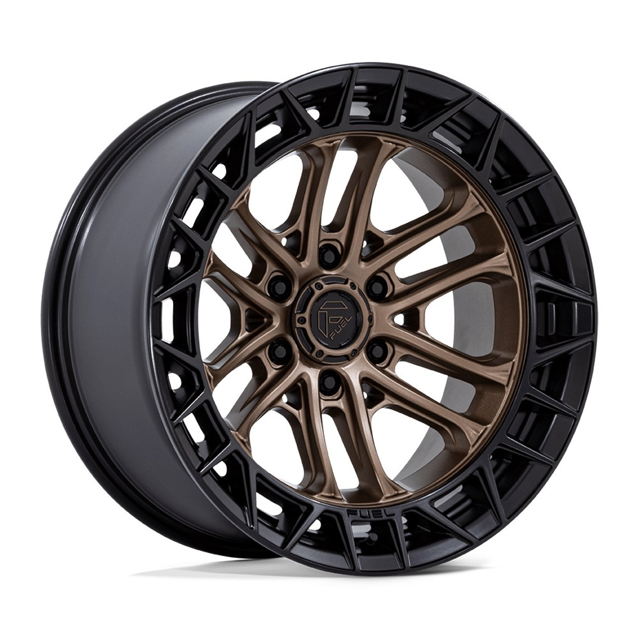 20" Fuel FC874 Celsius Matte Bronze Matte Black Lip 20x10 Wheel 6x5.5 -18mm Rim