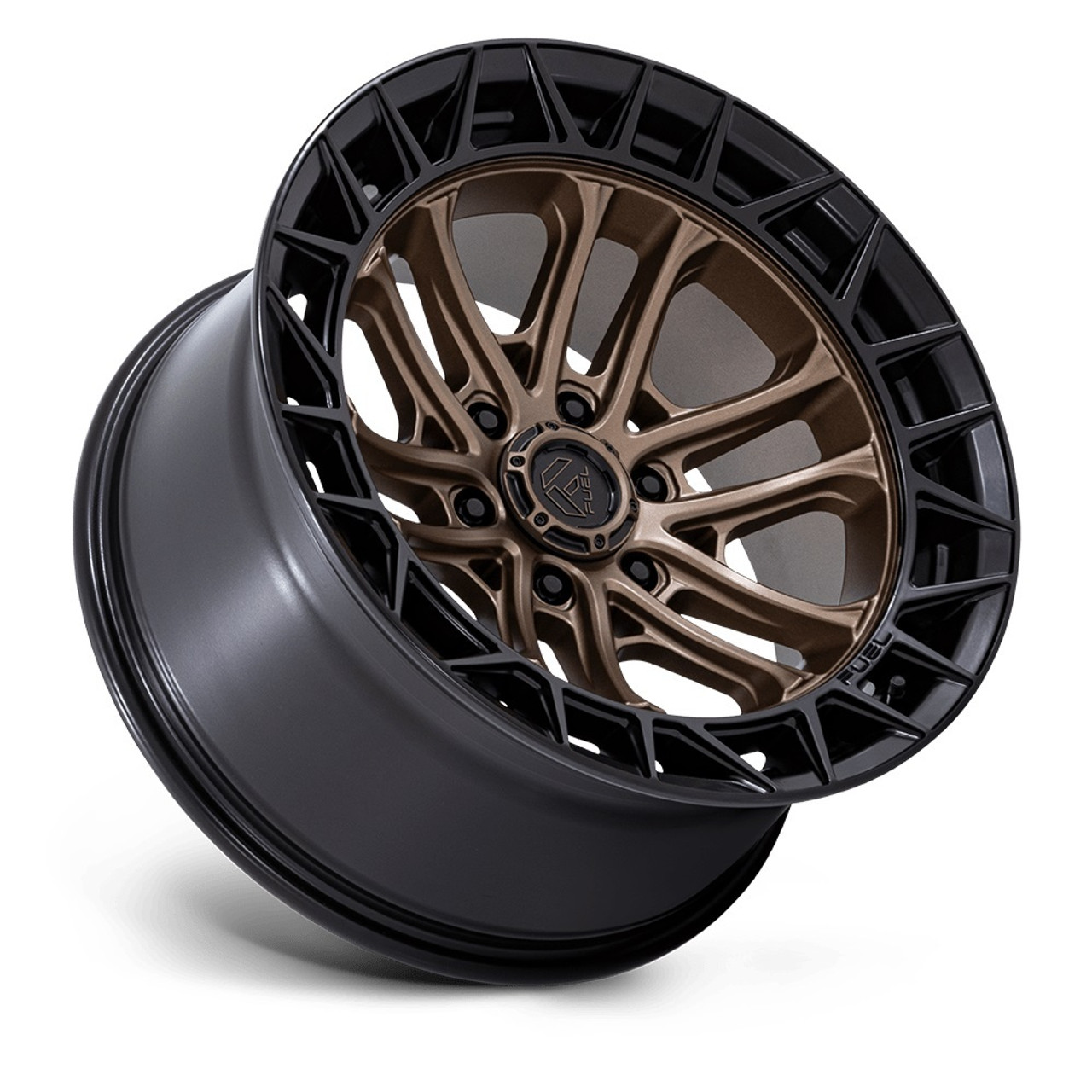 20" Fuel FC874 Celsius Matte Bronze Matte Black Lip 20x10 Wheel 6x5.5 -18mm Rim