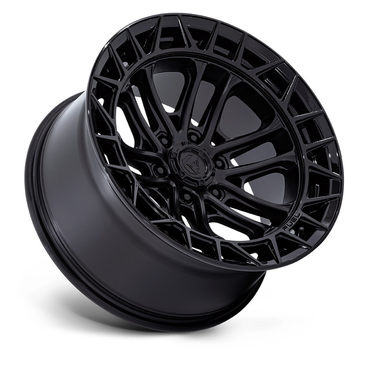 20" Fuel FC874 Celsius Matte Black Gloss Black Lip 20x10 Wheel 6x135 -18mm Rim