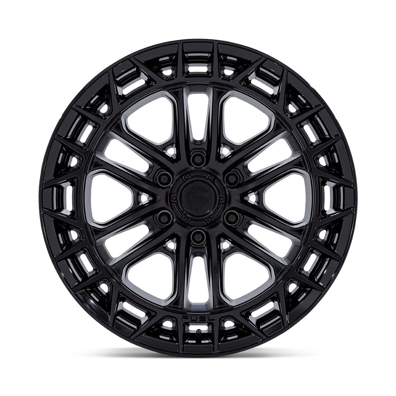 Set 4 17" Fuel FC874 Celsius Matte Black Gloss Black Lip 17x9 Wheels 6x135 -12mm