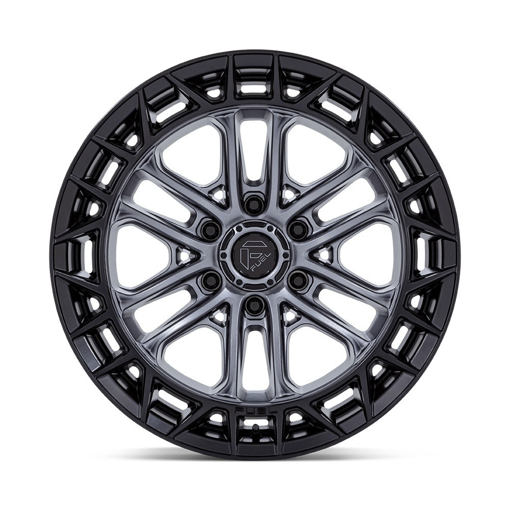 Set 4 20" Fuel FC874 Celsius Gunmetal Matte Black Lip 20x10 Wheels 6x5.5 -18mm