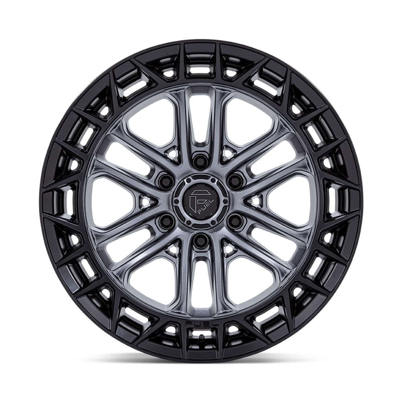17" Fuel FC874 Celsius Matte Gunmetal Matte Black Lip 17x9 Wheel 6x5.5 1mm Rim