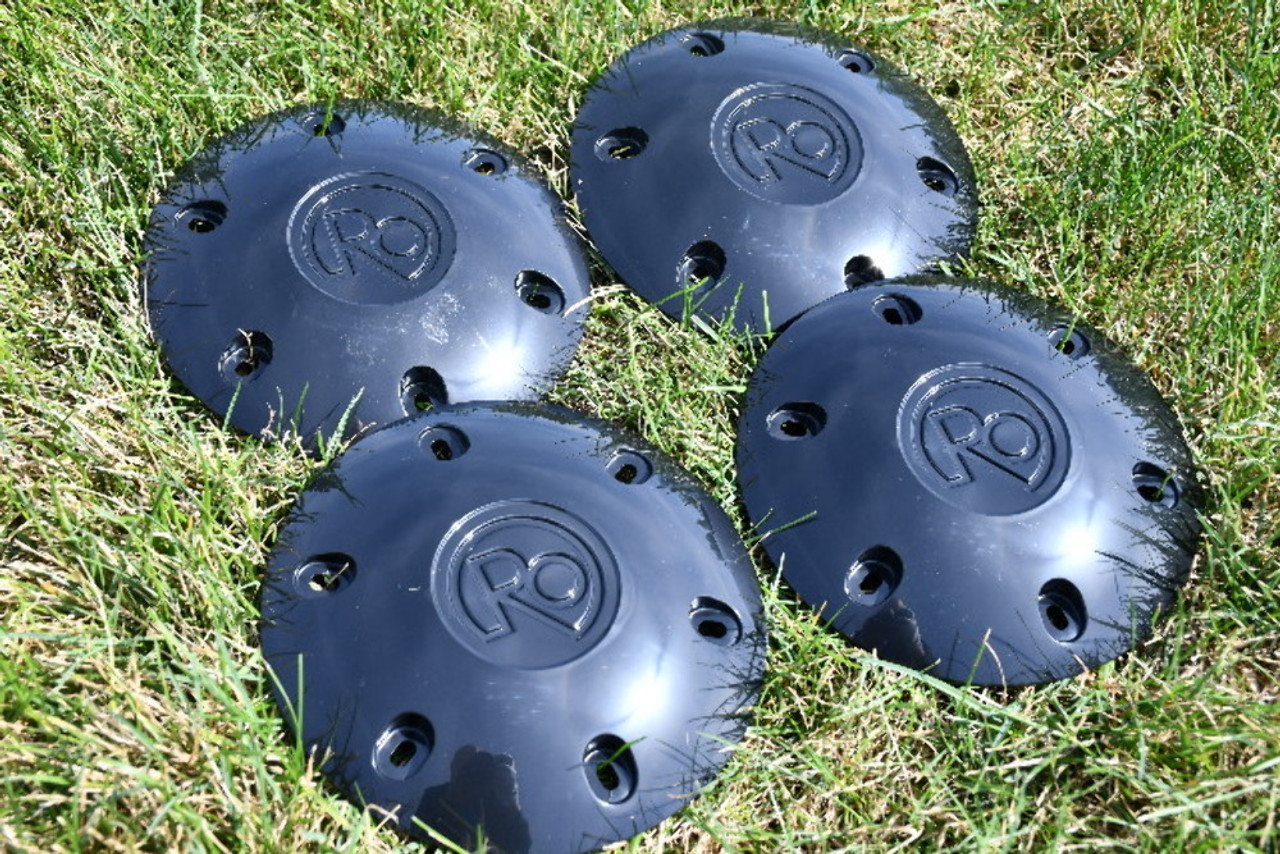 Set 4 6 Lug Black Ro Center Cap fits Forged Ice Metal V-Tec Wheels