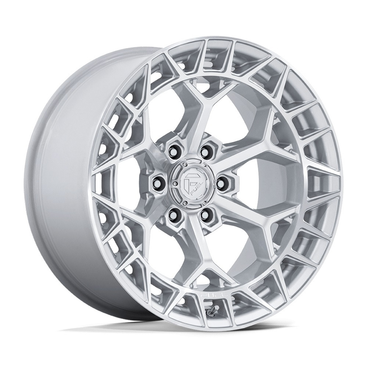 Set 4 20" Fuel FC873 Charger Gloss Silver Machined Face 20x9 Wheels 8x6.5 1mm