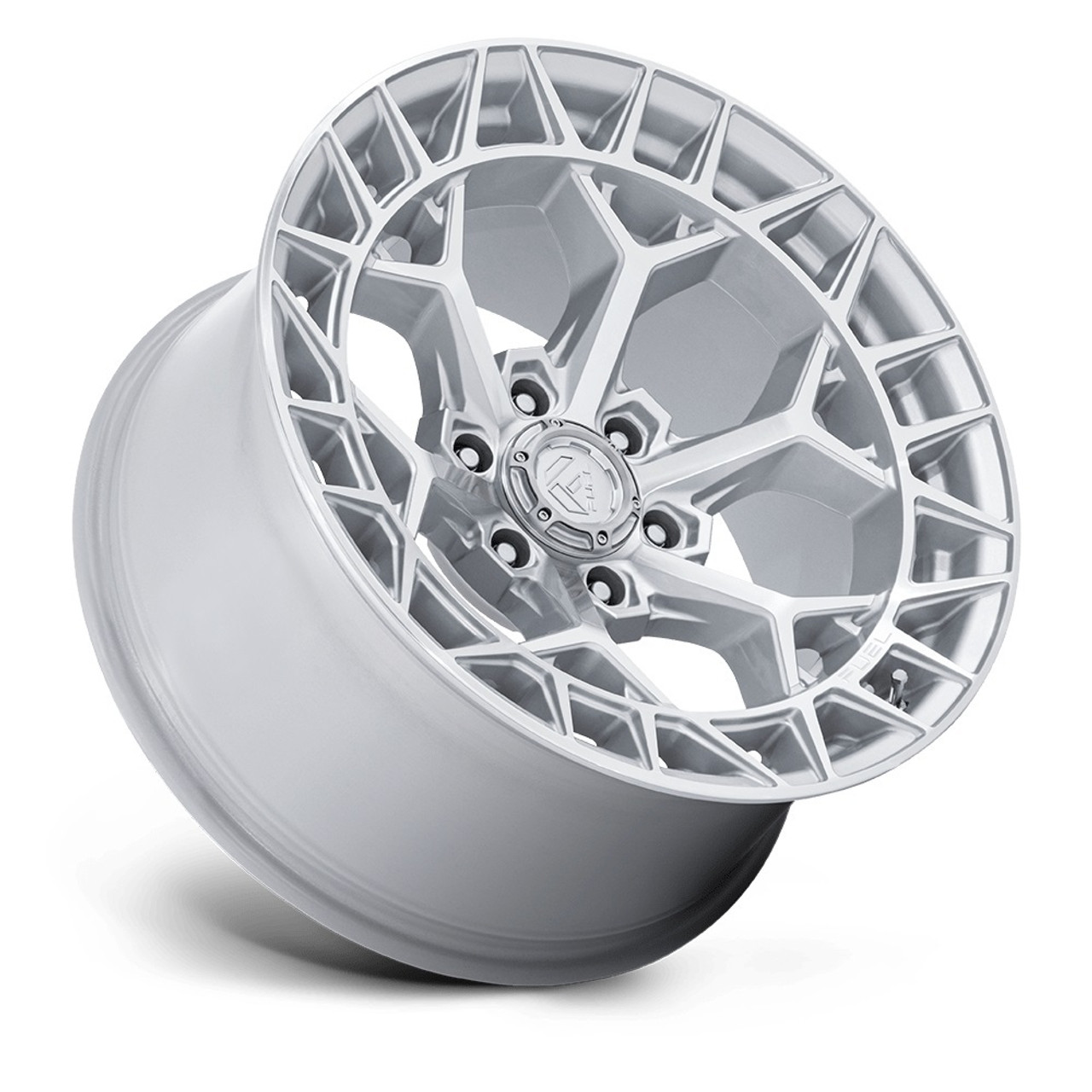Set 4 20" Fuel FC873 Charger Gloss Silver Machined Face 20x9 Wheels 8x6.5 1mm