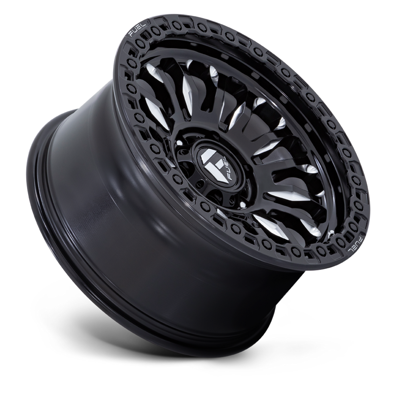 17" Fuel 1PC FC857 Rincon Gloss Black Milled 17x8.5 Wheel 6x5.5 -1mm Lifted Rim