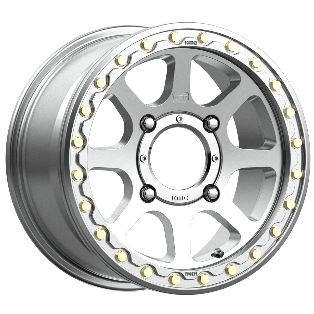 KMC Powersports Ks234 Addict 2 Beadlock 15x6 4x137 Machined Wheel 15" 38mm Rim