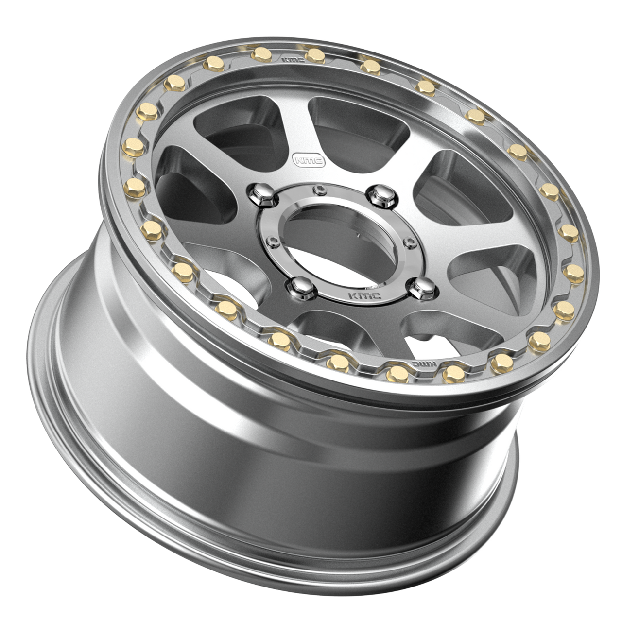 KMC Powersports Ks234 Addict 2 Beadlock 15x6 4x137 Machined Wheel 15" 38mm Rim