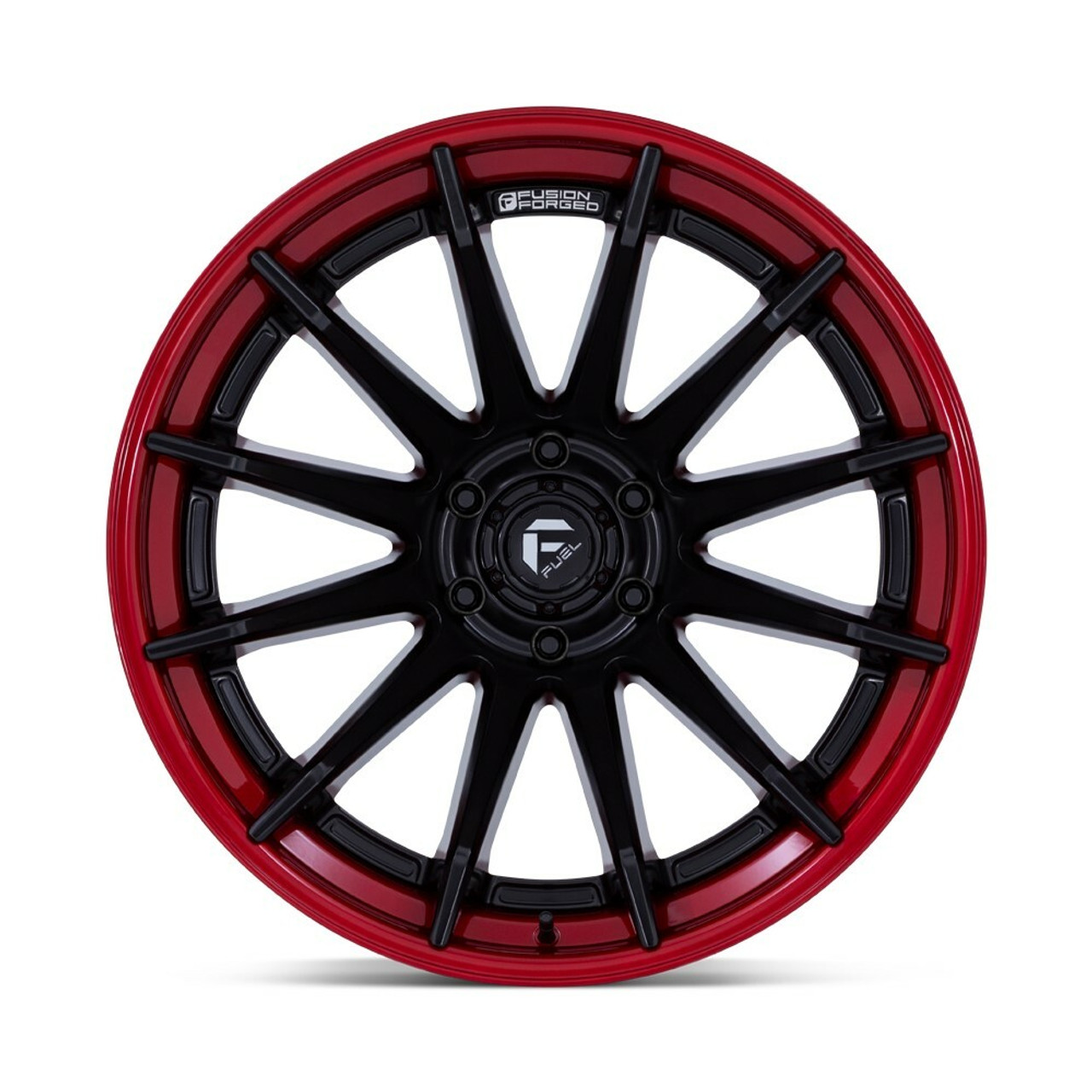 20" Fuel 1PC FC403 Burn Matte Black Candy Red Lip 20x9 Wheel 6x5.5 1mm Truck Rim