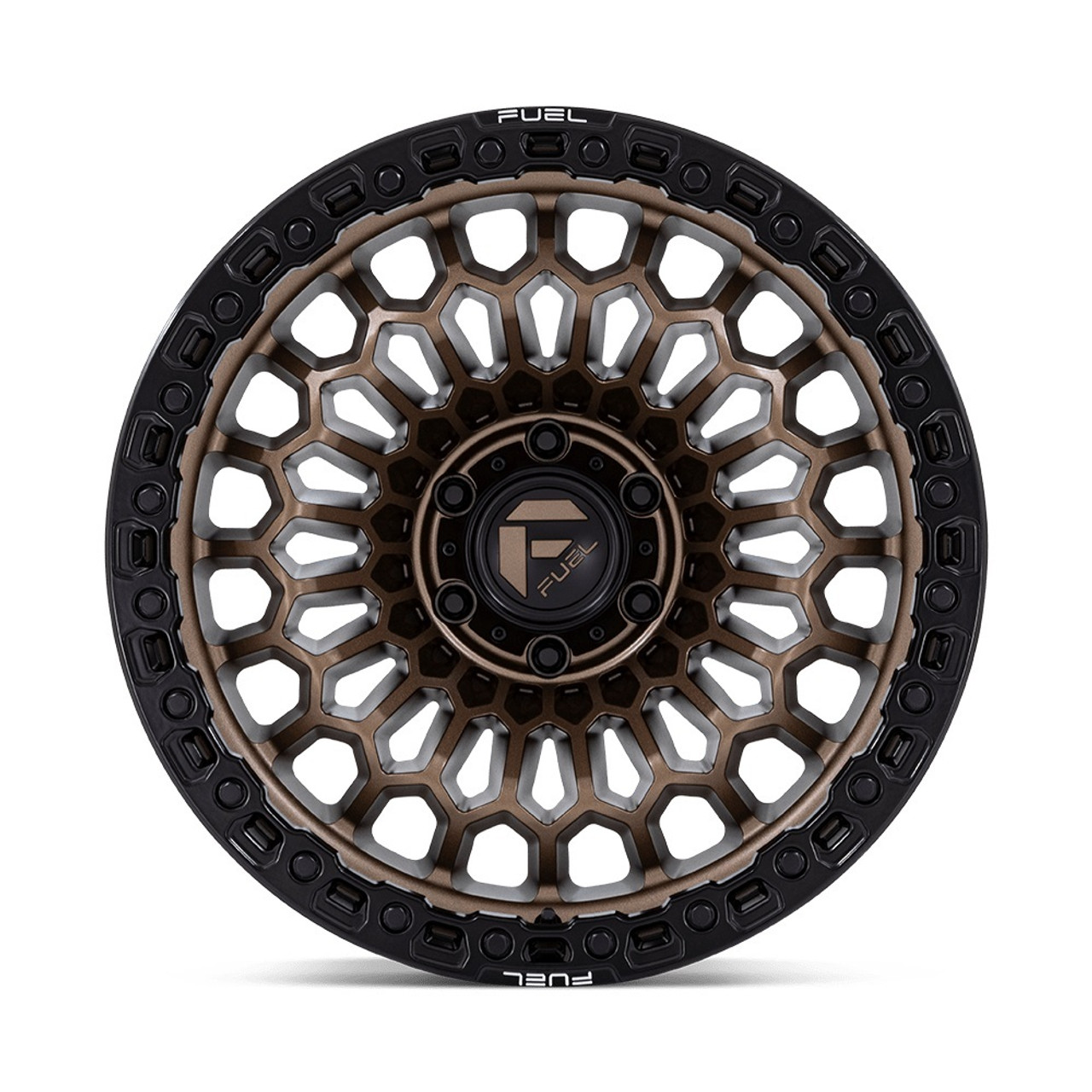 20" Fuel FC870 Sinister Matte Bronze Matte Black Lip 20x10 Wheel 5x5 -18mm Rim