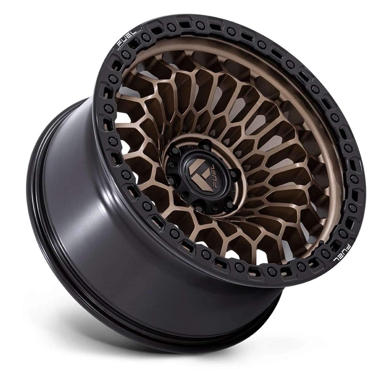 20" Fuel FC870 Sinister Matte Bronze Matte Black Lip 20x10 Wheel 5x5 -18mm Rim