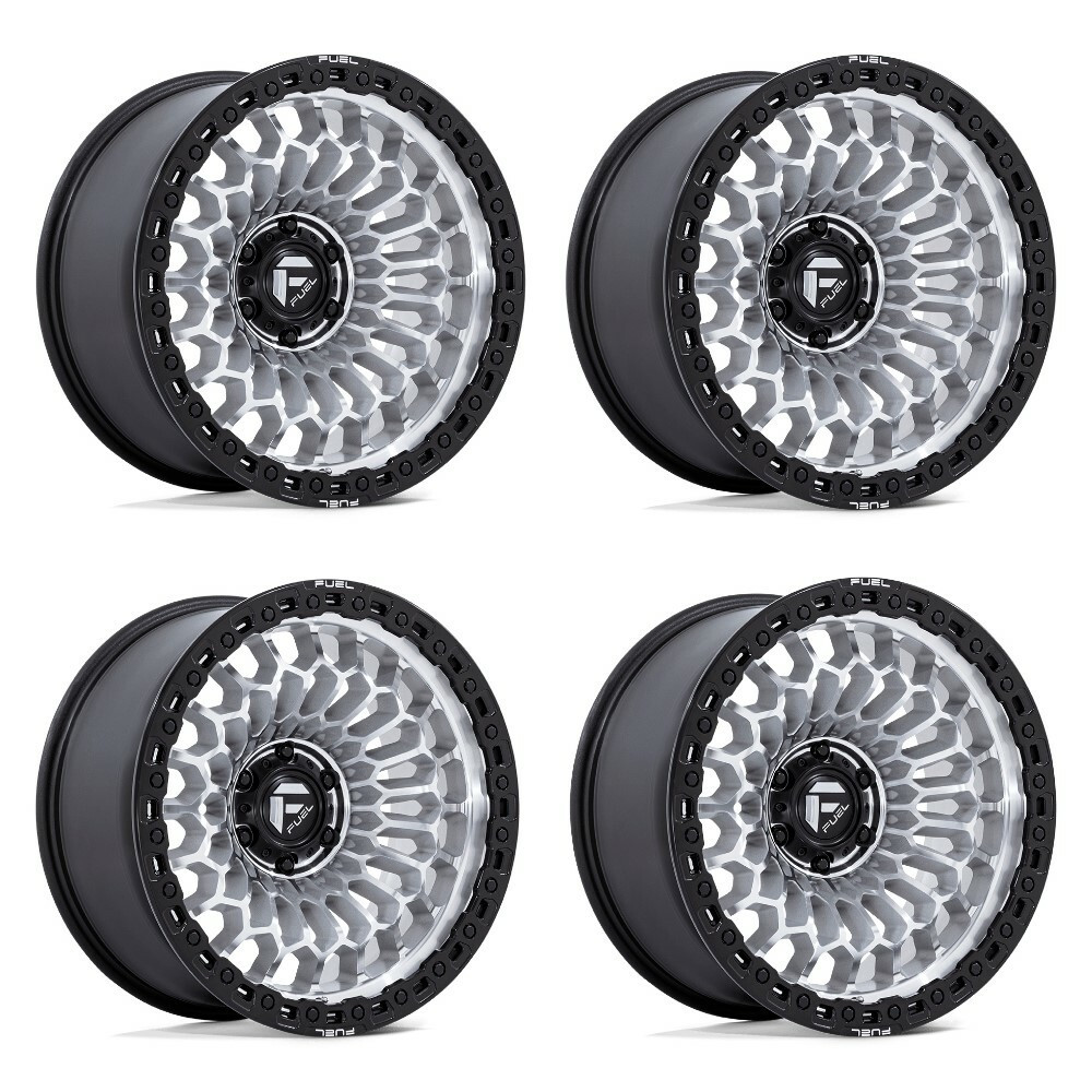 Set 4 20" Fuel FC870 Sinister Machined Matte Black Lip 20x10 Wheels 6x5.5 -18mm