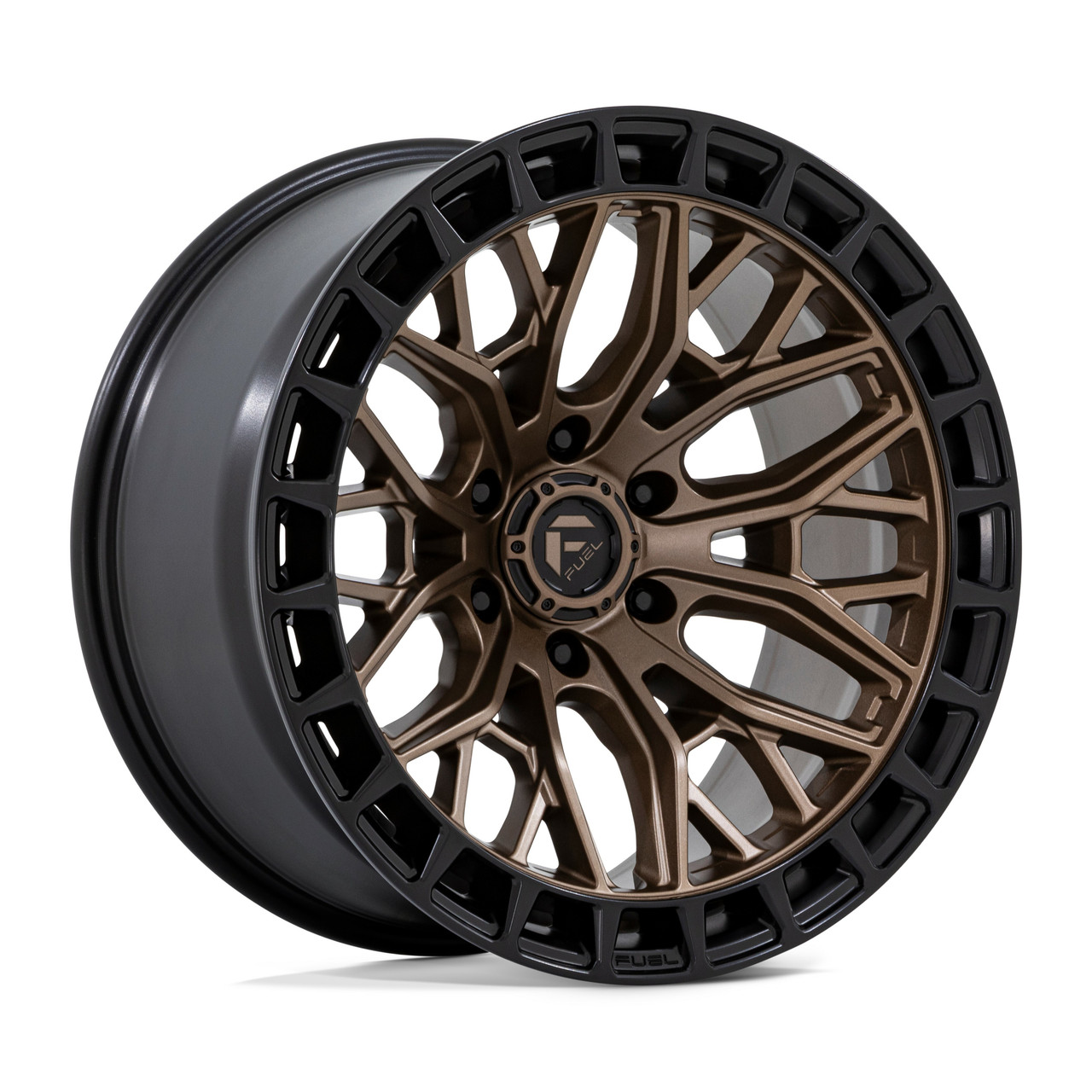 Set 4 22" Fuel FC869 SIGMA Matte Bronze Matte Black Lip 22x9.5 Wheels 6x5.5 18mm