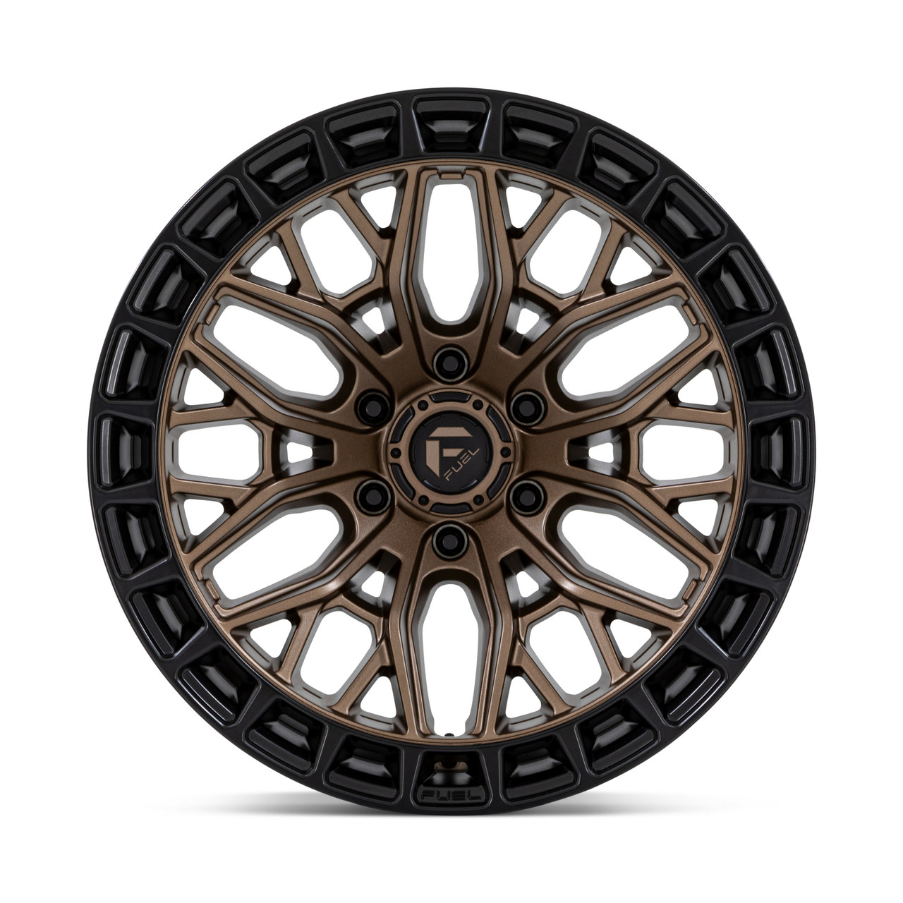 Set 4 17" Fuel FC869 Sigma Matte Bronze Matte Black Lip 17x9 Wheels 5x5 1mm Rims