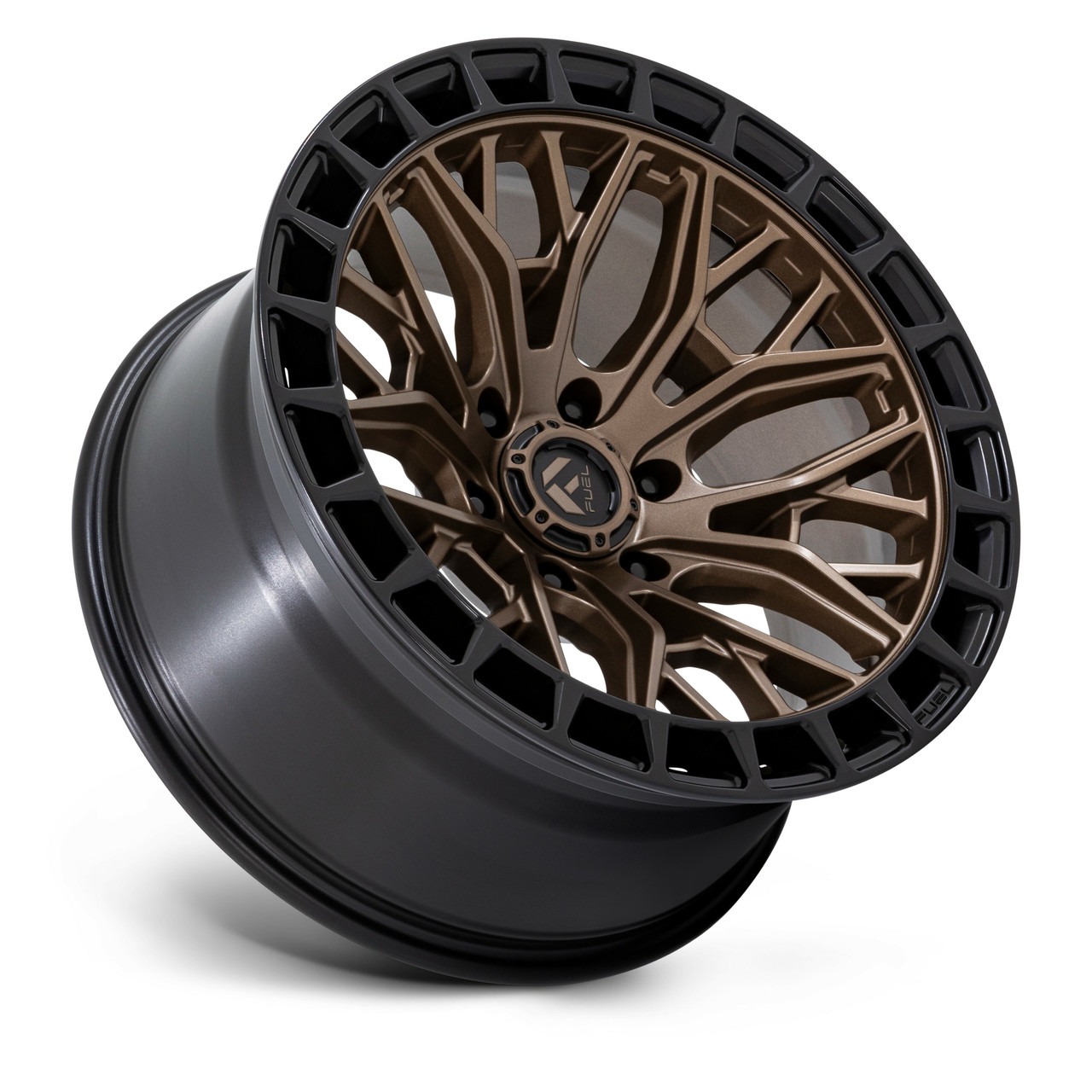Set 4 17" Fuel FC869 Sigma Matte Bronze Matte Black Lip 17x9 Wheels 5x5 1mm Rims