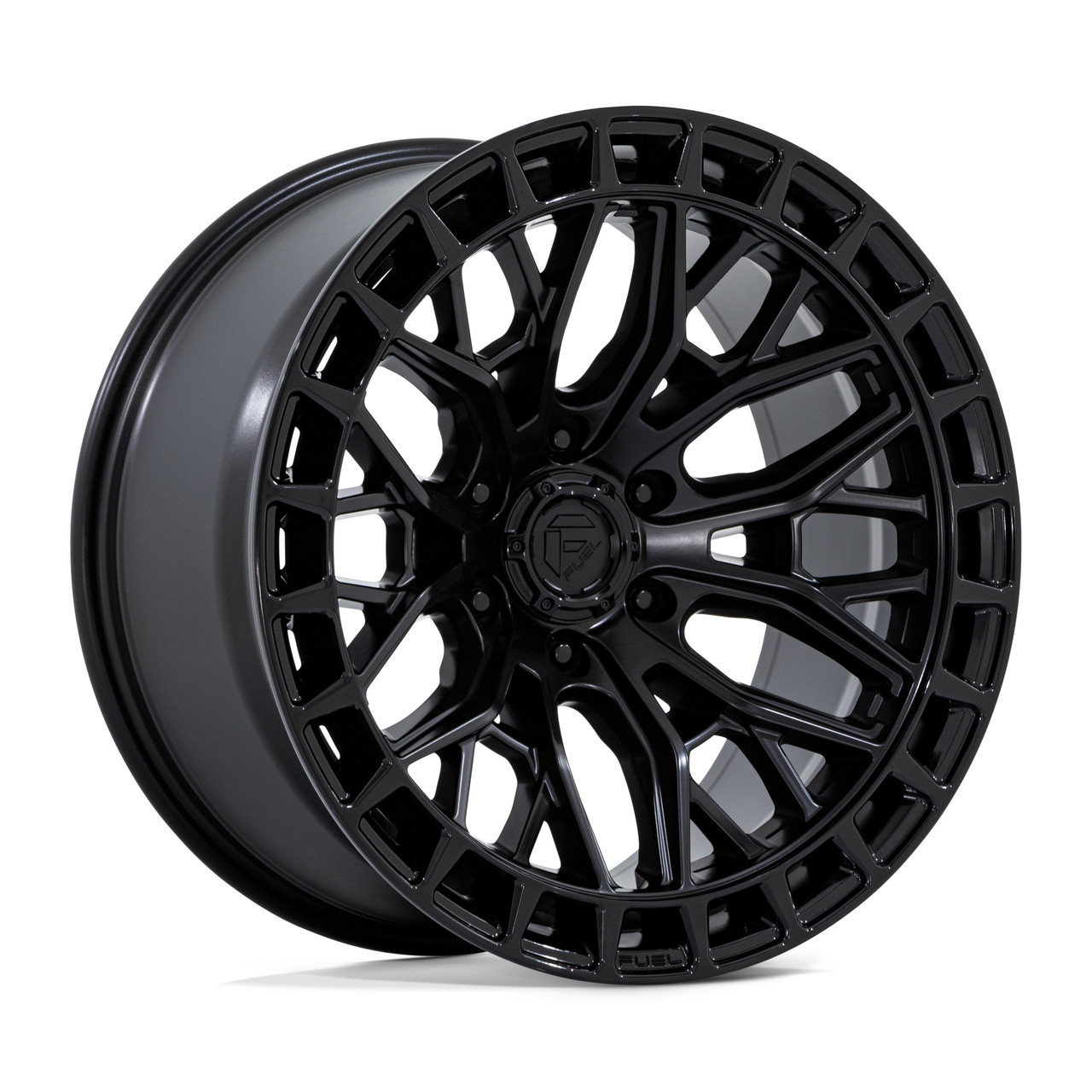17" Fuel FC869 Sigma Blackout Gloss Black Lip 17x9 Wheel 5x5 -12mm Lifted Rim
