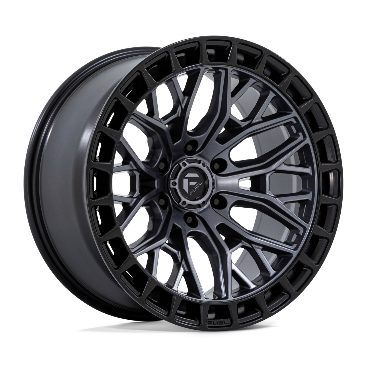 Set 4 17" Fuel FC869 Sigma Matte Gunmetal Matte Black Lip 17x9 Wheels 6x135 1mm