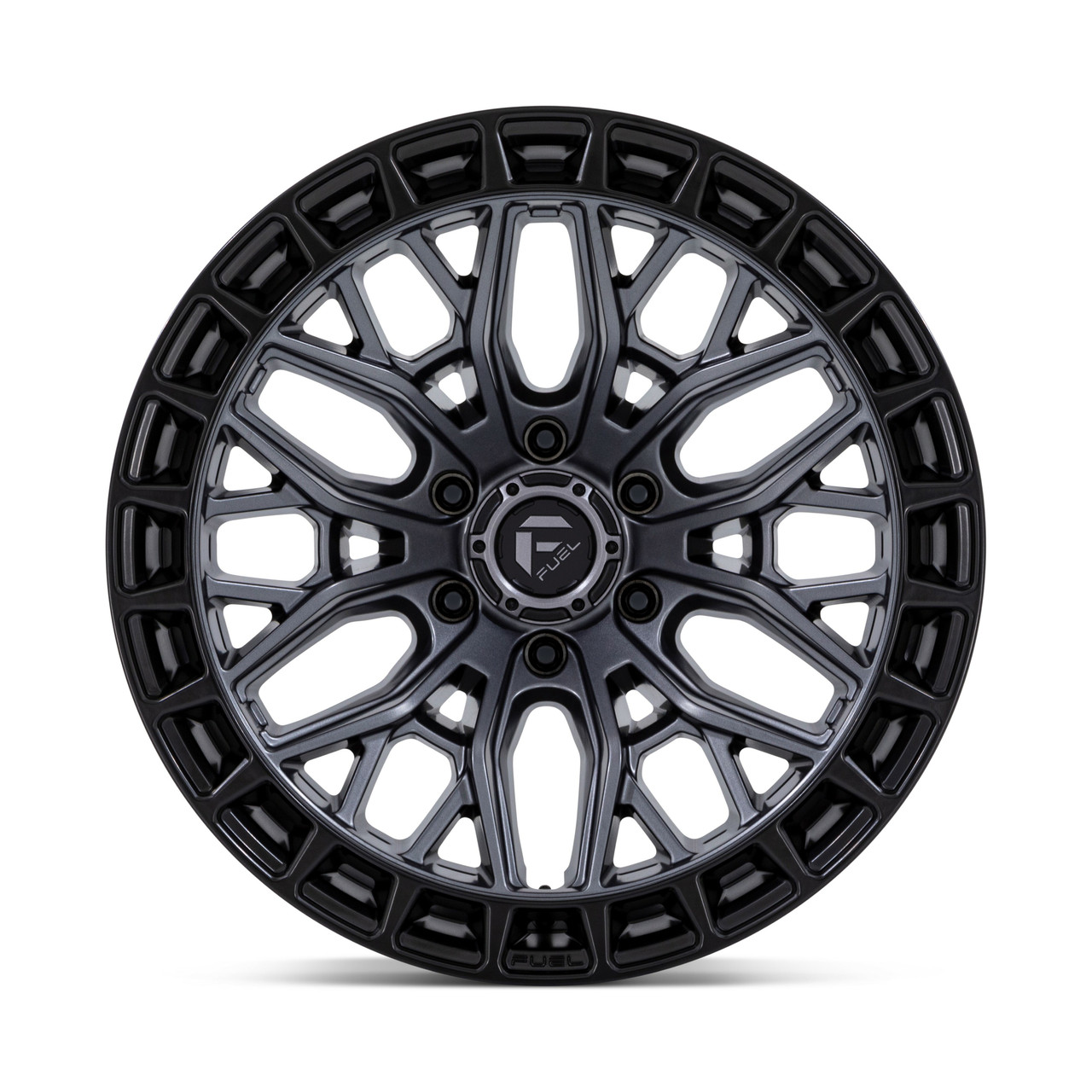 Set 4 17" Fuel FC869 Sigma Matte Gunmetal Matte Black Lip 17x9 Wheels 6x135 1mm