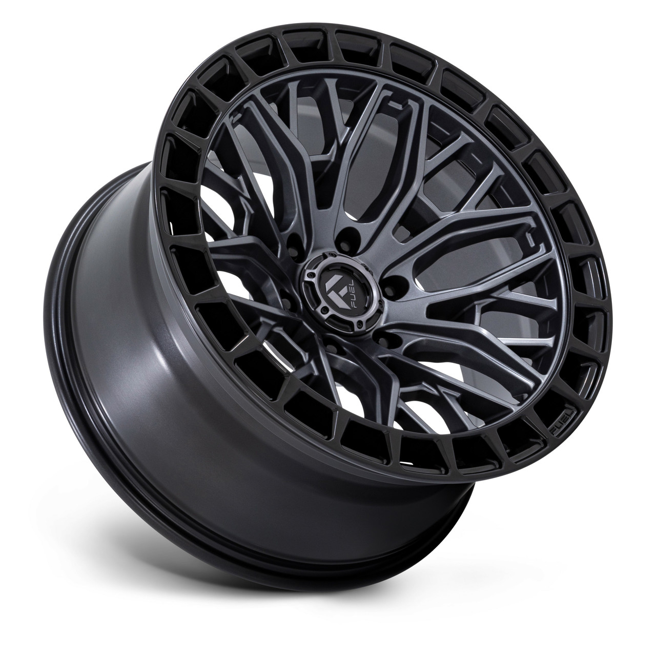 Set 4 17" Fuel FC869 Sigma Matte Gunmetal Matte Black Lip 17x9 Wheels 6x135 1mm