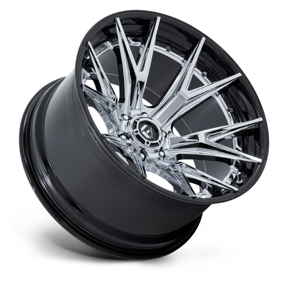 Set 4 20" Fuel FC402 Catalyst Chrome Gloss Black Lip 20x10 Wheels 8x170 -18mm