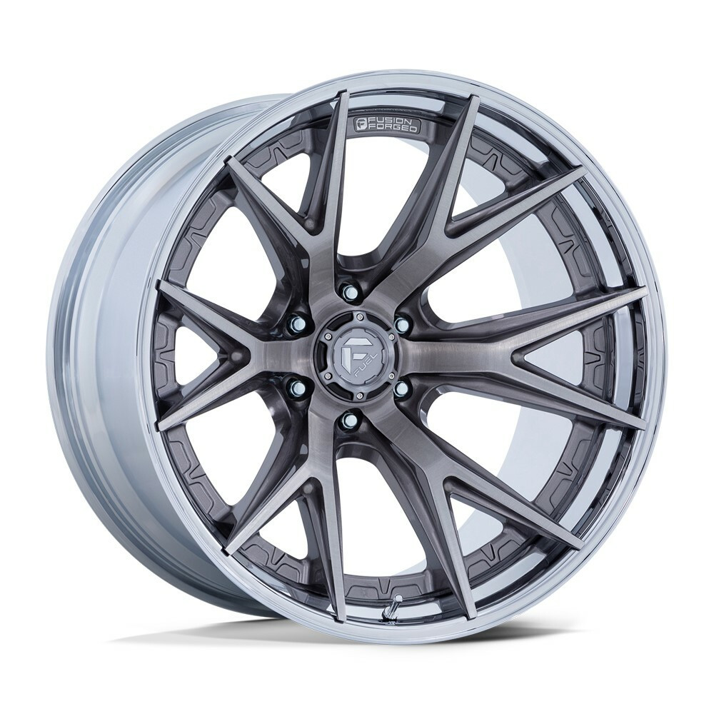 Set 4 20" Fuel 1PC FC402 Catalyst Platinum Chrome Lip 20x10 Wheels 8x6.5 -18mm
