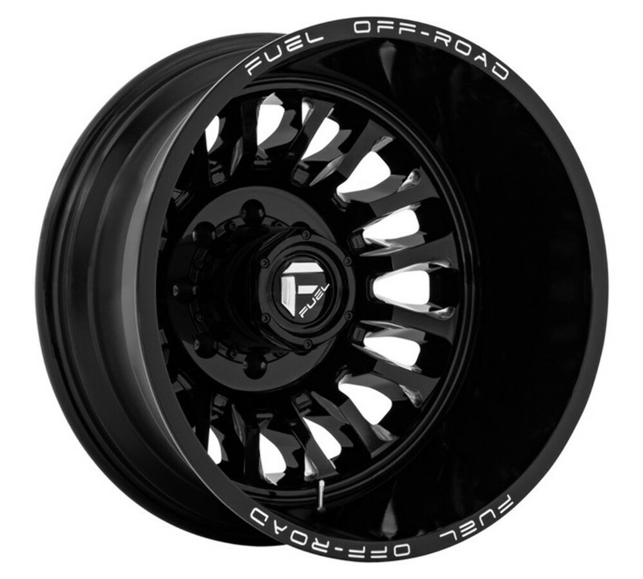 20" Fuel D868 Arc Dually Gloss Black Milled 20x8.25 Wheel 8x200 -201mm Rear Rim